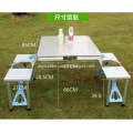 Portable aluminum folding table